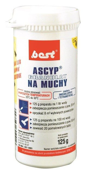 Obrazek ASCYP oprysk na muchy, granulat 125 g.